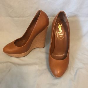 Size 36 (US 6) SAINT LAURENT Brown/Tan Leather